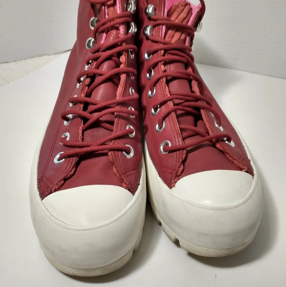Chuck Taylor Gore-Tex High Top, Platform,‎ Lug Sneakers, Red And Pink, Size 8.5 - Picture 3 of 12